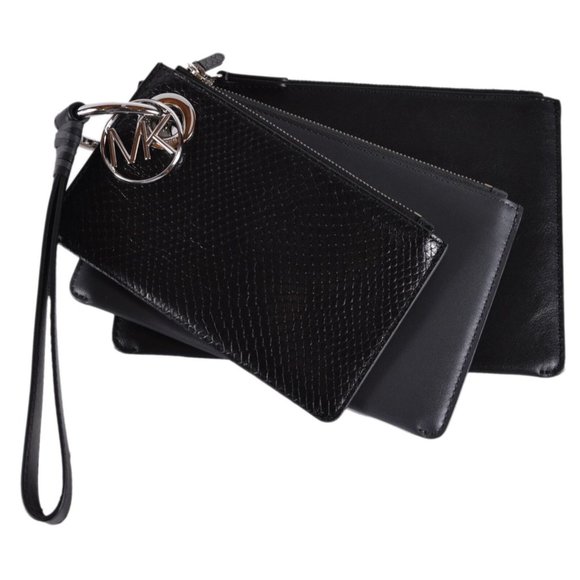 Michael Kors Tri Color Leather Triple Pouch Pouch - Picture 2 of 7